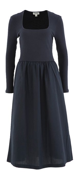 Donkerblauwe lange jurk Simone Phoebe Soaked in Luxury