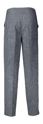 Donkerblauwe wijde broek in subtiel motief Farren Soaked in Luxury