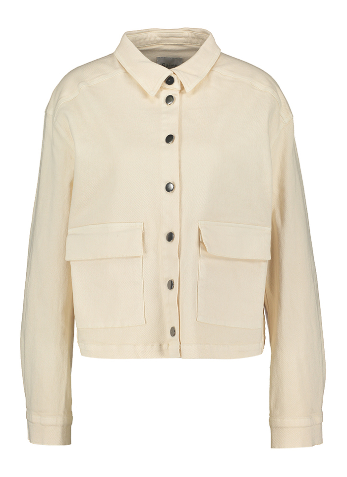 Beige jeansjase met opgestikte zakken Saint Tropez