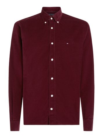 Bordeaux ribfluwelen hemd Tommy Hilfiger 