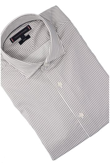 Wit katoenen hemd ( regular fit) met strepen en lange mouwen Tommy Hilfiger 