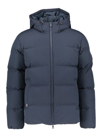 Donkerblauwe puffer winter jas Tommy Hilfiger
