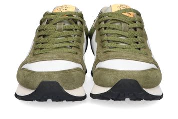 Kaki sneakers met witte details Sun68