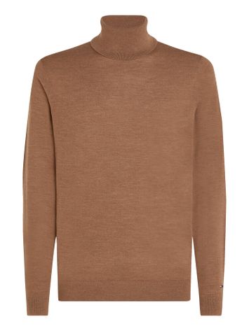 Bruine sweater met rolkraag Tommy Hilfiger 