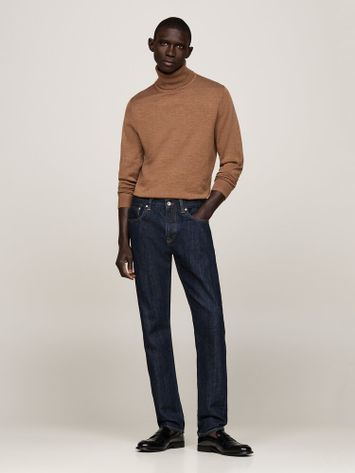 Bruine sweater met rolkraag Tommy Hilfiger 