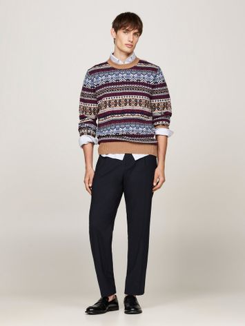 Multicolor trui met ronde hals en lange mouwen Tommy Hilfiger 