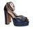 Blauwkleurige metallic pumps Lola Cruz