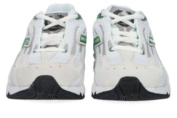 Witte sneakers met felgroene details Diadora