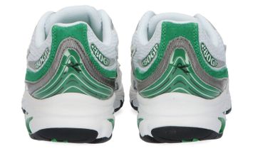 Witte sneakers met felgroene details Diadora