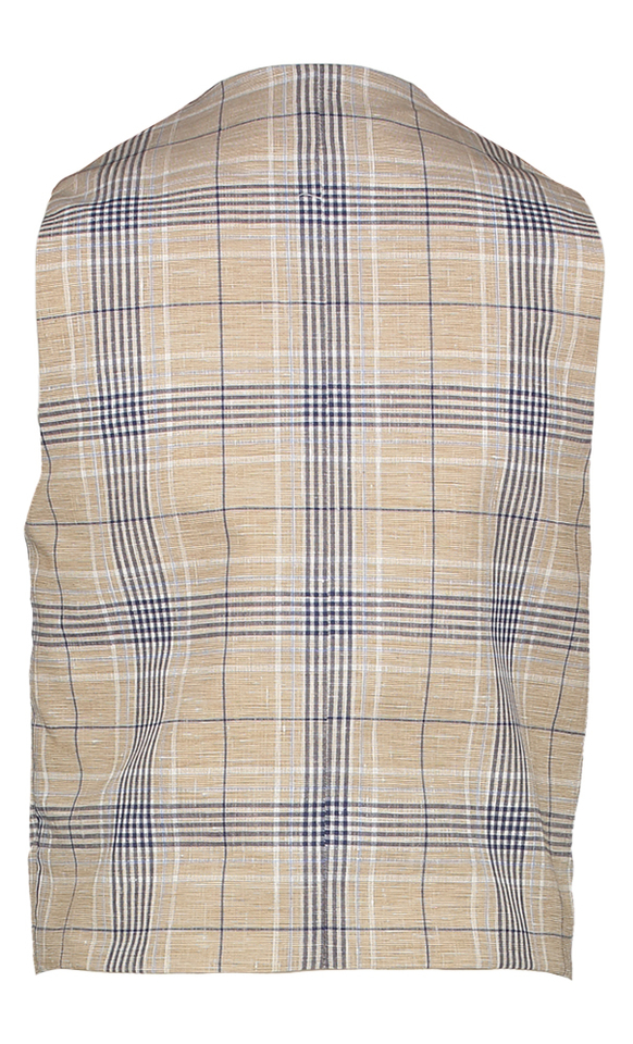 Beige geruiten gilet met knopen Communie Scapa