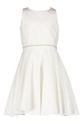 Diamante Blu Ecru jurk met goudkleurige tailleband Communie