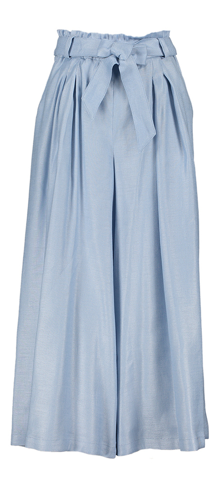 Jeankleurige wijde broek met strik Communie Linea Raffaelli