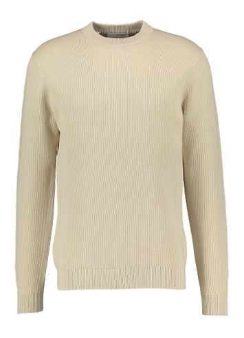 Beige oatmeal  pull met ronde hals Selected 
