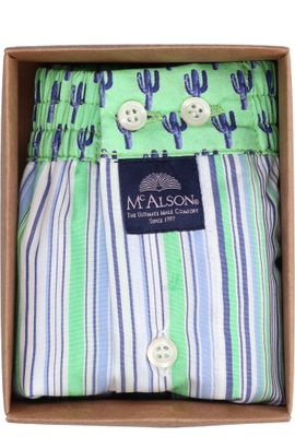 Groen geruite boxershort met cactussen Mc Alson