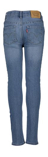 Blauwe afgewassen 710 SUPER SKINNY jeans Levi's Girls met witte stikking