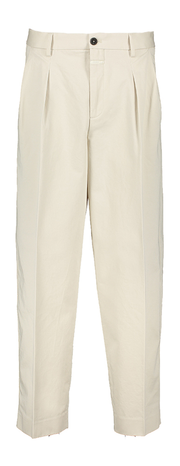 Beige wijde broek met bandplooi Ruthy Closed