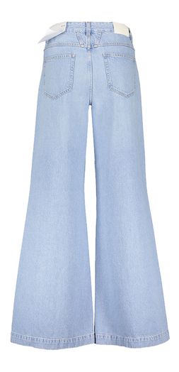 Lichtblauwe wide fit jeans met hoge taille Closed 