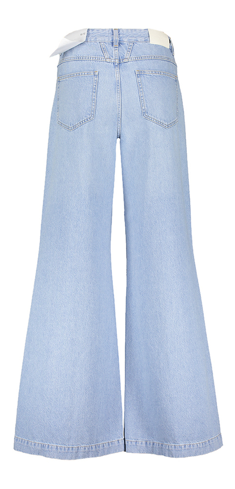 Lichtblauwe wide fit jeans met hoge taille Closed 