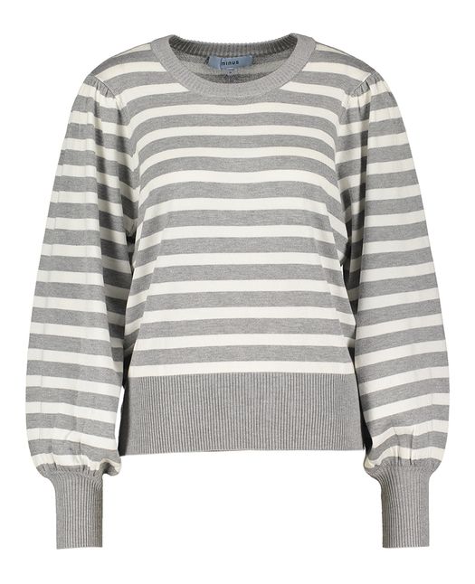 Grijze gestreepte trui Liva Minus