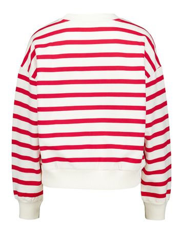 Ecru katoenen pull met rode horizontale strepen Estella Minus