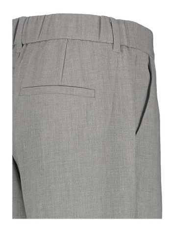 Grijze wijde broek met bandplooi Welma Minus