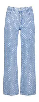 Desires Blauwkleurige relaxed fit jeans met uitgerafelde details Daniella