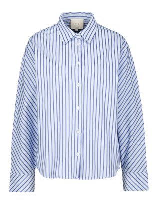Desires Blauwe blouse met strepenpatroon Cynthia