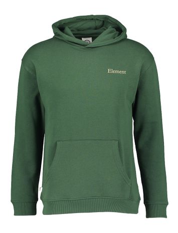 Donkergroene katoenen hoodie met opdruk op de achterkant Element