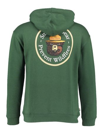 Donkergroene katoenen hoodie met opdruk op de achterkant Element