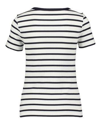 Witte t-shirt met blauwe strepen Riani