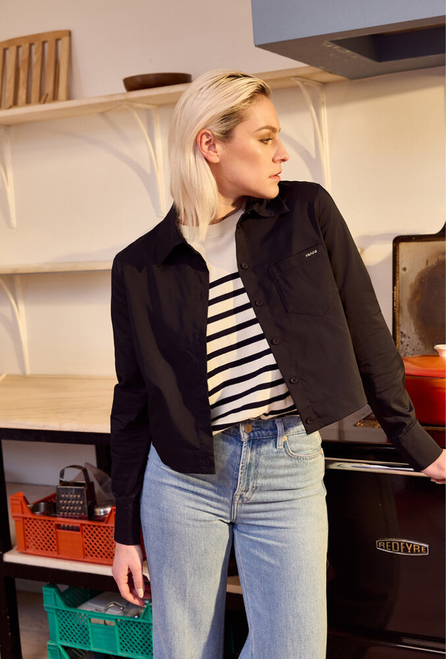 Donkerblauw kort jasje Riani 