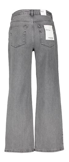 Donkergrijze straight jeansbroek Selected