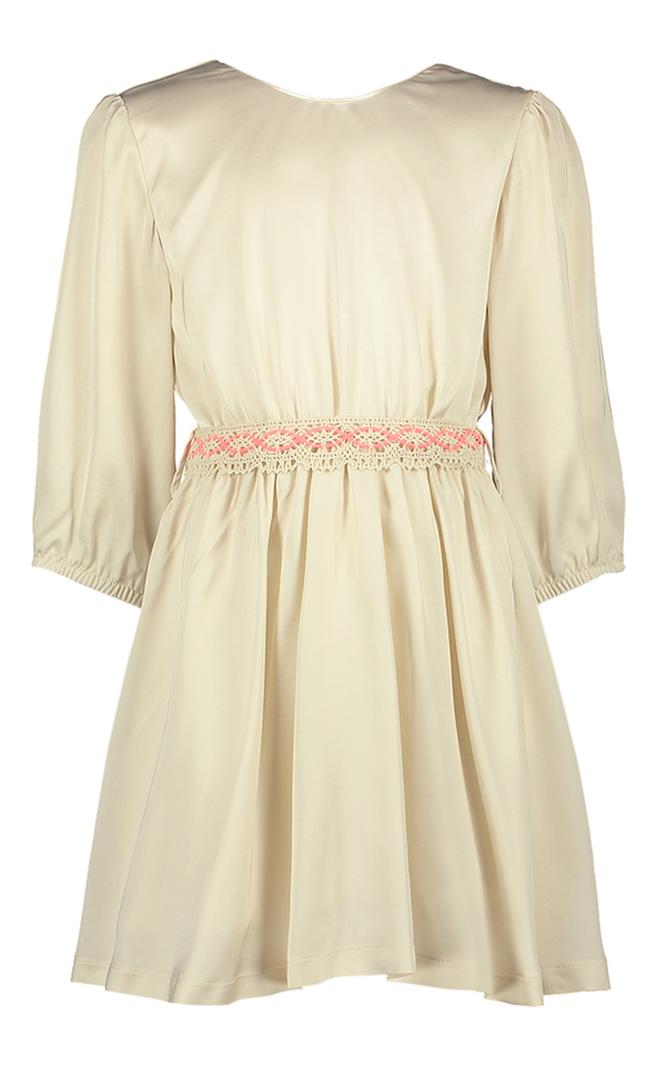 Beige jurk met rien in de taille Adora Blue Bay