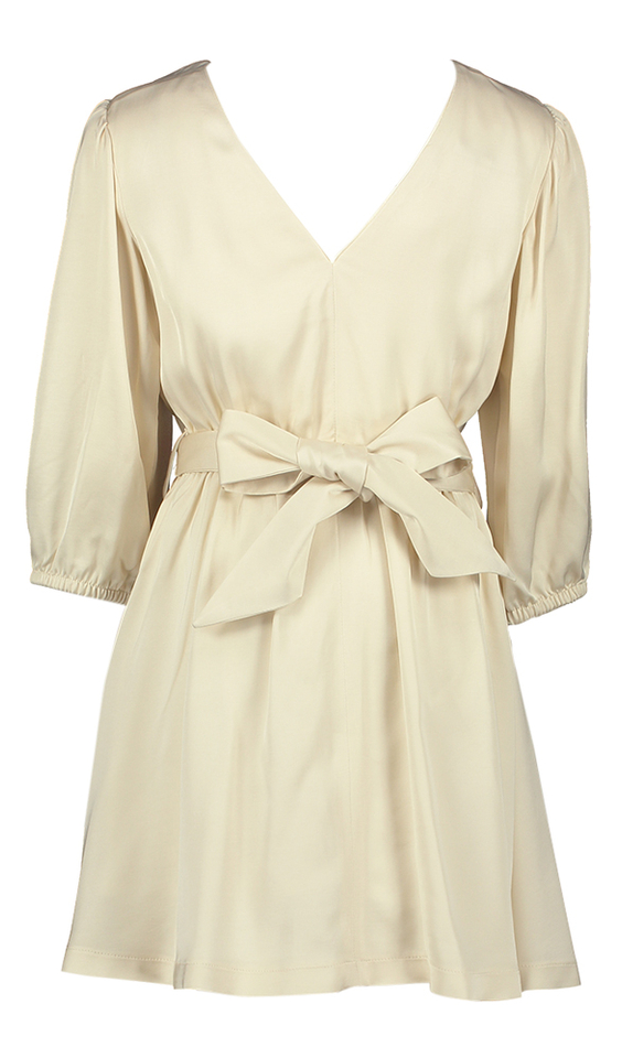 Beige jurk met rien in de taille Adora Blue Bay