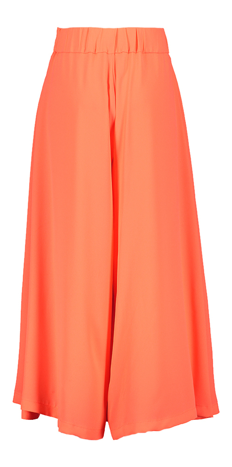 Fluo oranje wijdvallende broek Klaartje Blue Bay