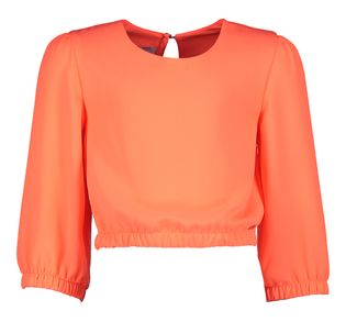 Blue Bay Fluo oranje bloes met elastiek onderaan Emmy