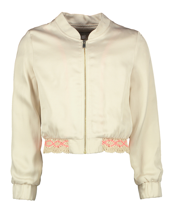 Beige glanzend vestje met speciale band onderaan Taylor Blue Bay