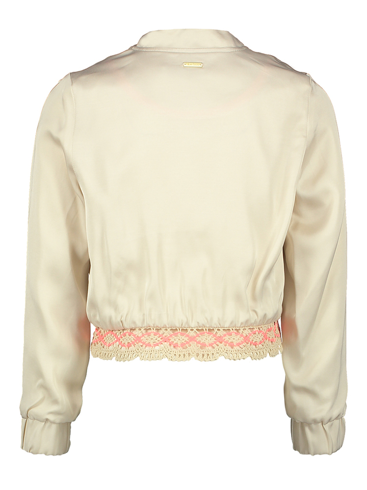 Beige glanzend vestje met speciale band onderaan Taylor Blue Bay