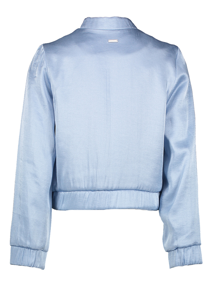 Licht blauw glanzend jasje met rits Tess Blue Bay