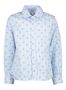 Blauw gestreepet hemd met palmbomen Levi Blue Bay