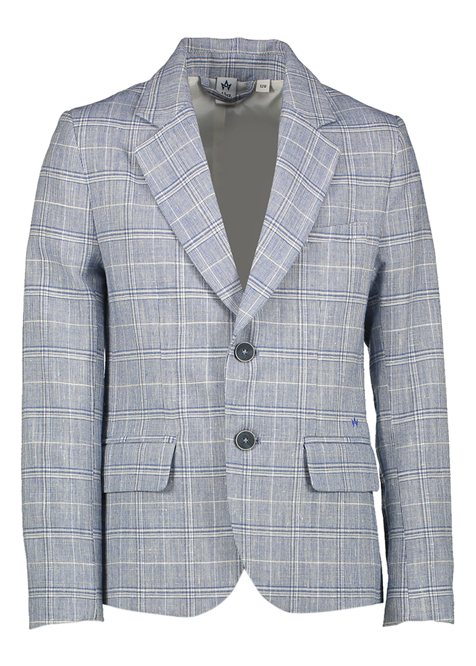 Blauwe geruite blazer Bari D-Lux