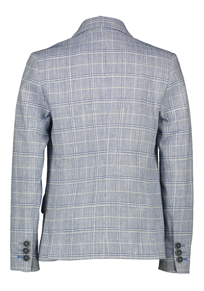 Blauwe geruite blazer Bari D-Lux