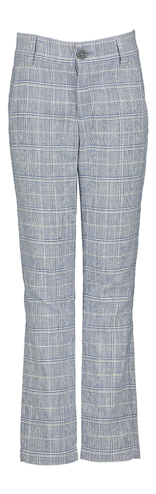 Broek in blauw en wit rastermotief Palmieri D-Lux
