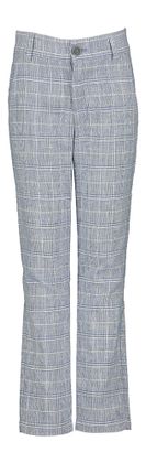 D-Lux Broek in blauw en wit rastermotief Palmieri