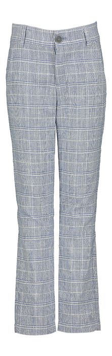 Broek in blauw en wit rastermotief Palmieri D-Lux