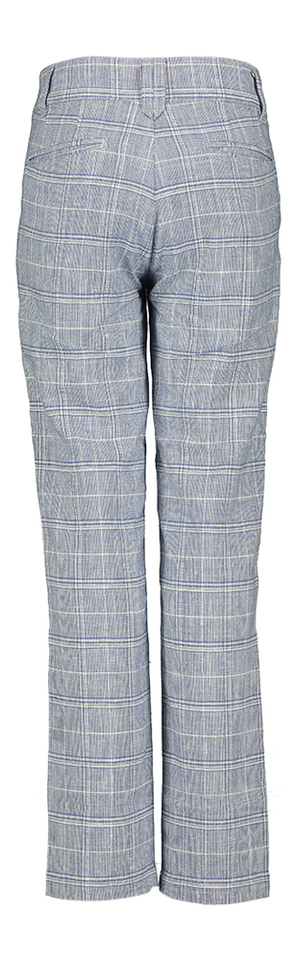 Broek in blauw en wit rastermotief Palmieri D-Lux