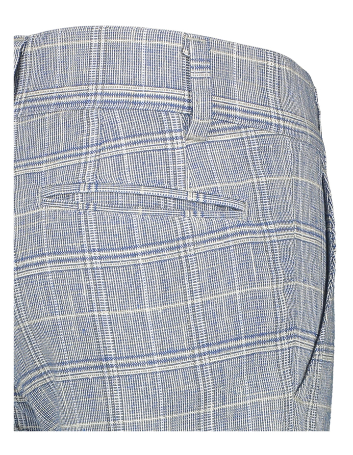 Broek in blauw en wit rastermotief Palmieri D-Lux