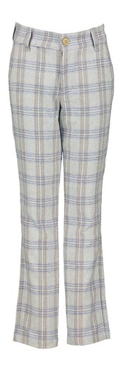 Blauwe katoenen geruite broek Pam D-Lux