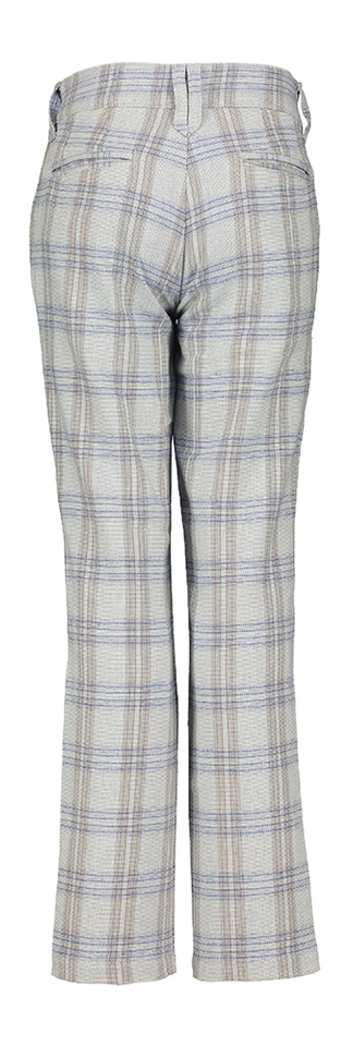 Blauwe katoenen geruite broek Pam D-Lux