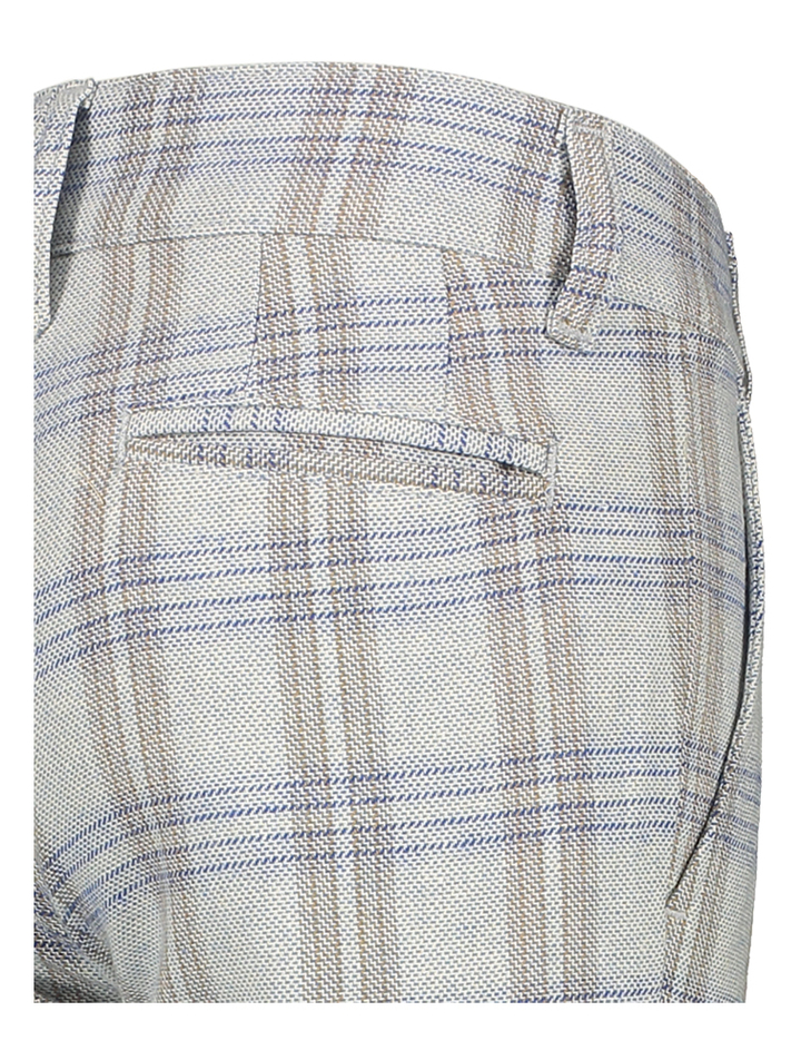 Blauwe katoenen geruite broek Pam D-Lux